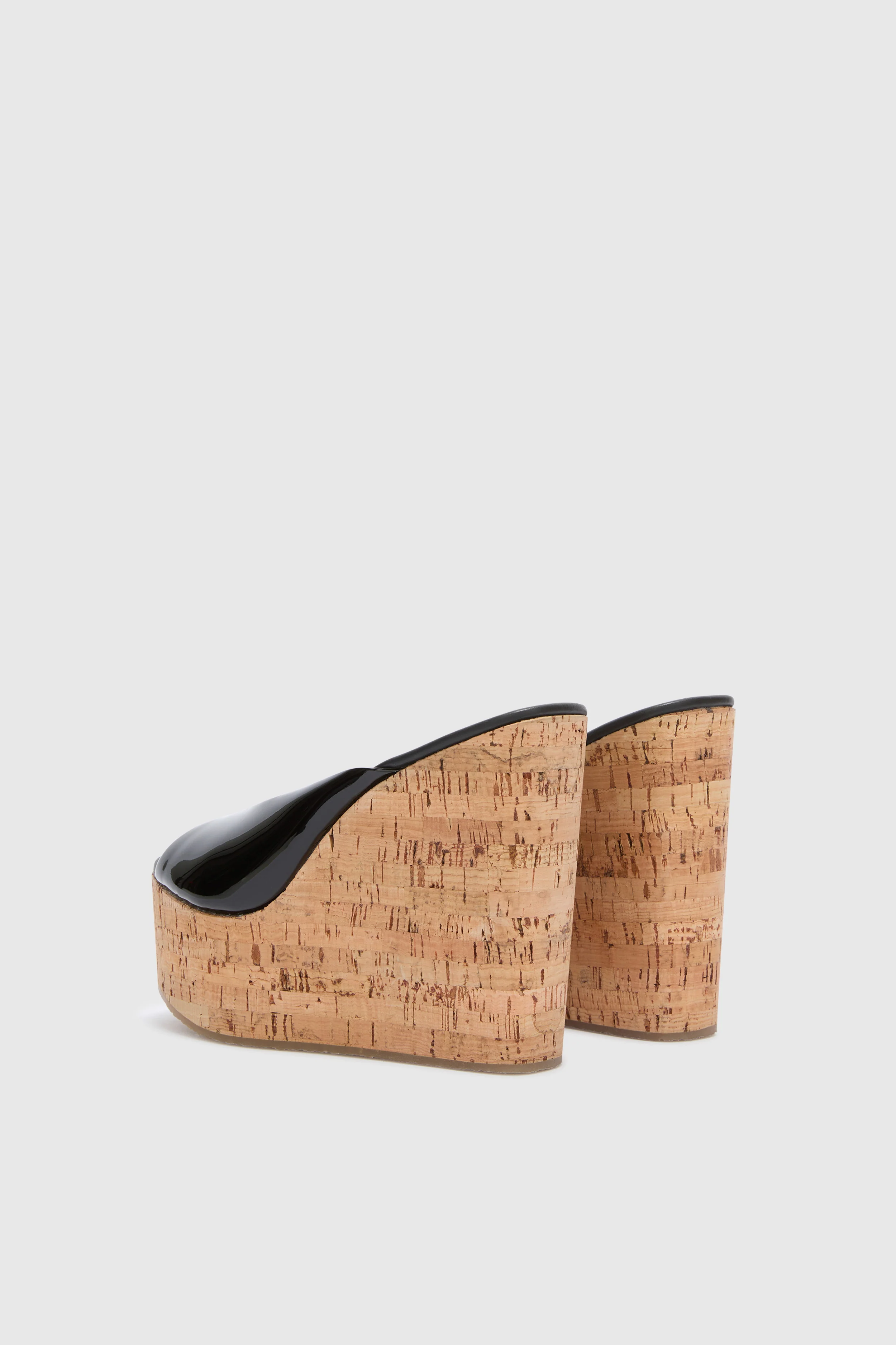 Black smooth nappa wedge open toe sandal - Image 4