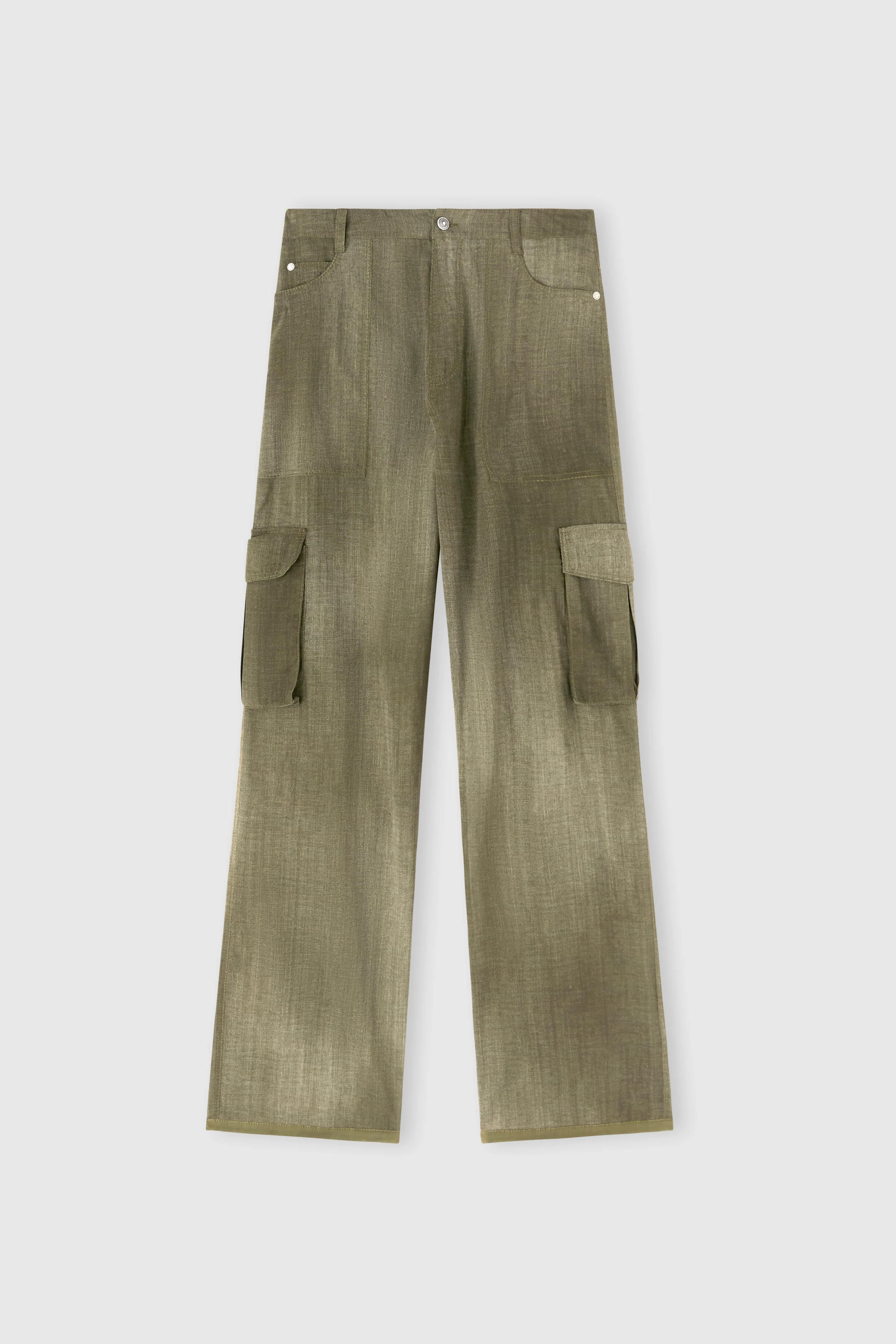 Cargo trousers in jeans-print marocain