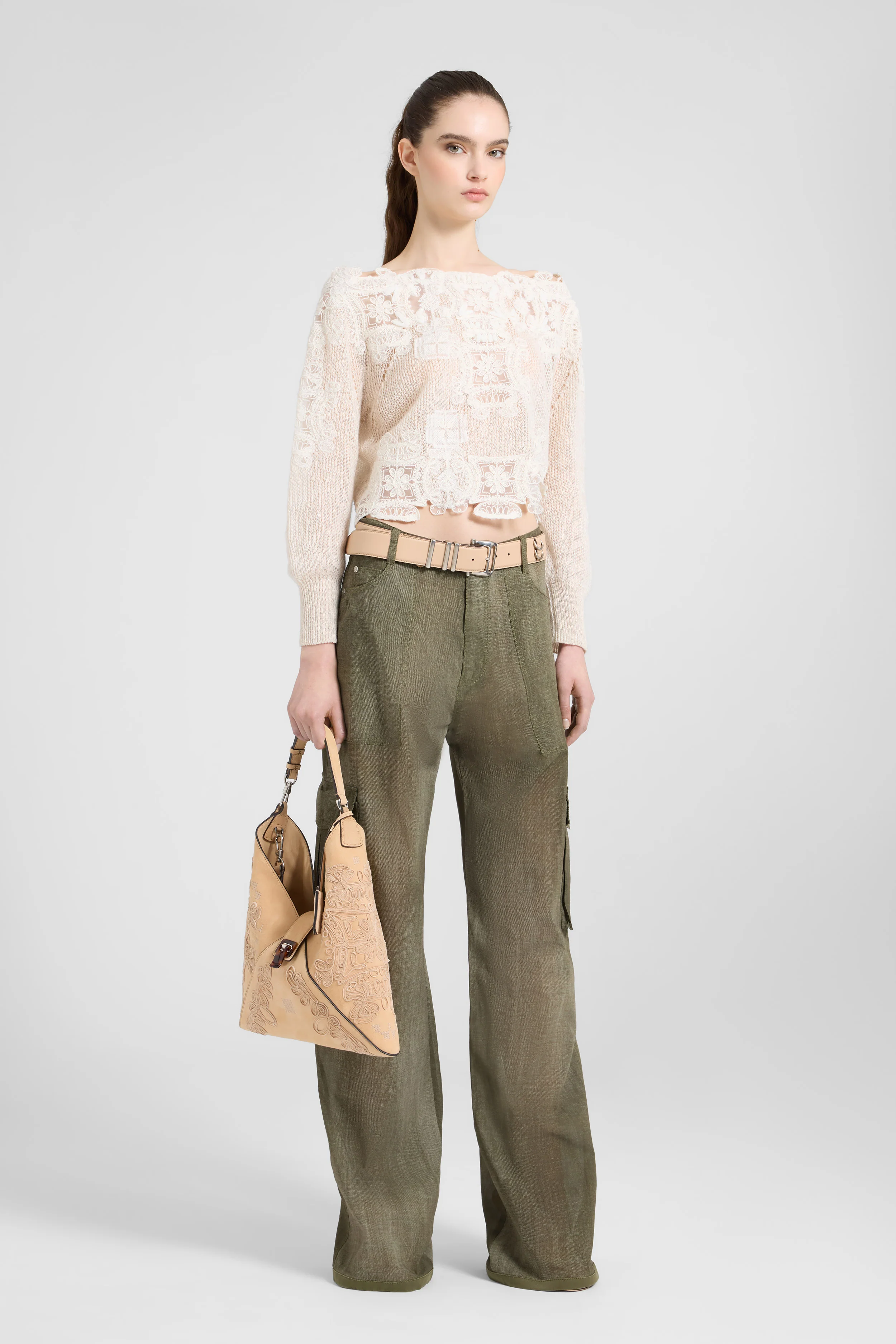 Cargo trousers in jeans-print marocain - Image 2