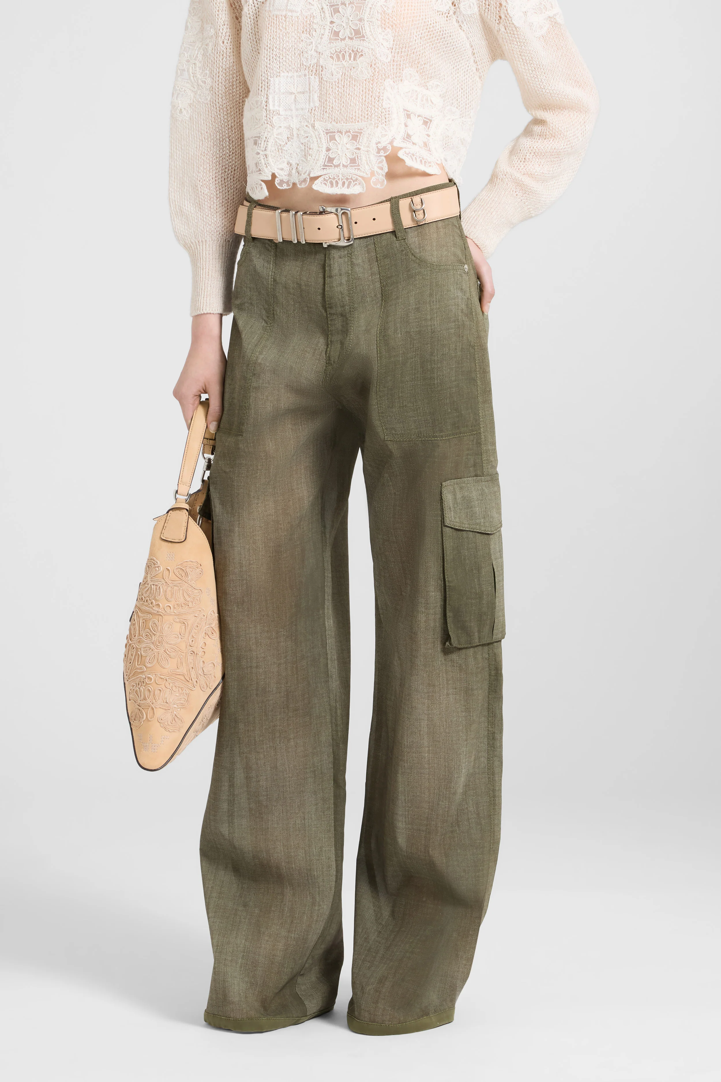 Cargo trousers in jeans-print marocain - Image 3