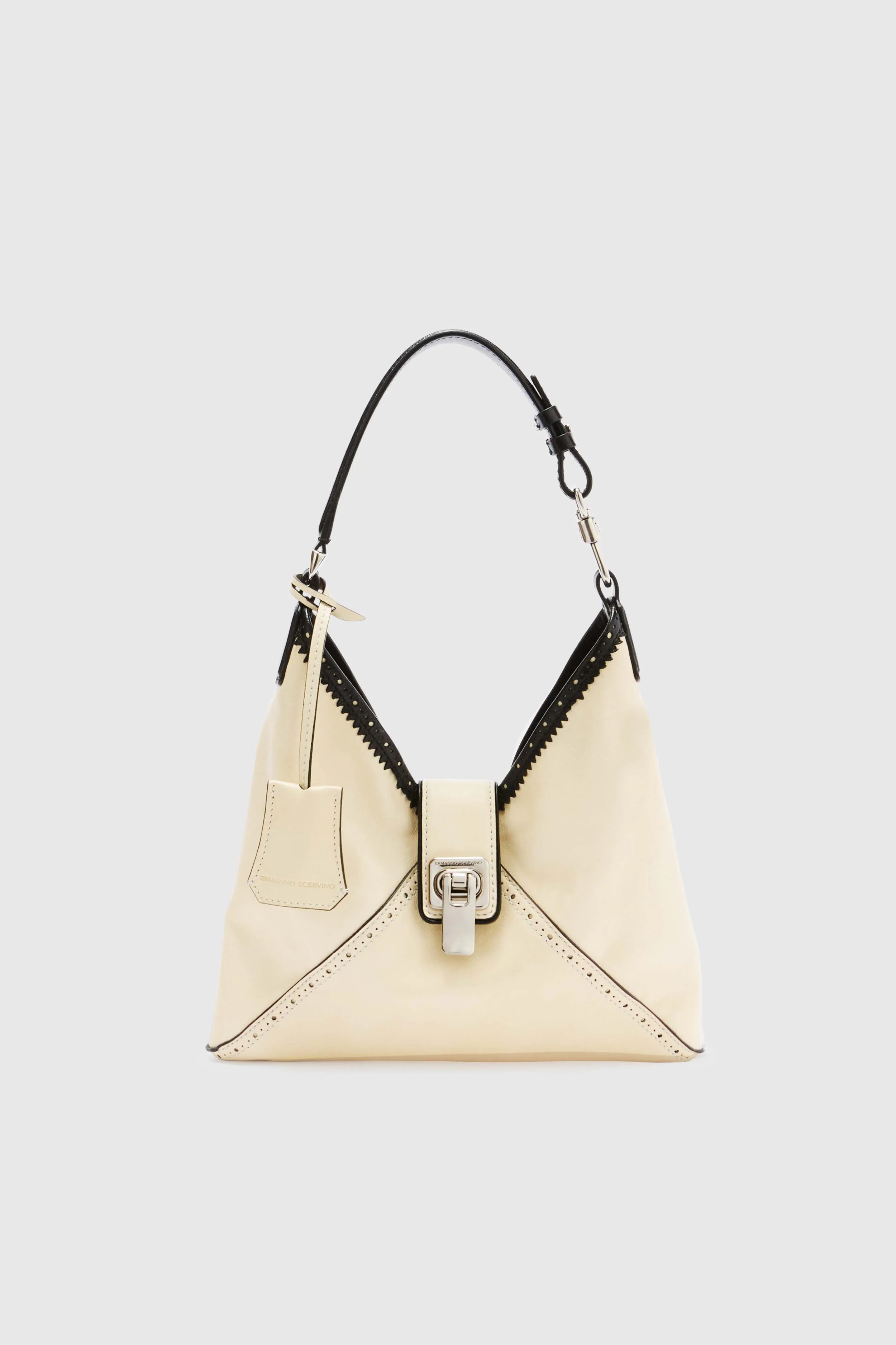 Clio – Mini Hobo Bag in Bicolour Vintage Sheepskin Leather