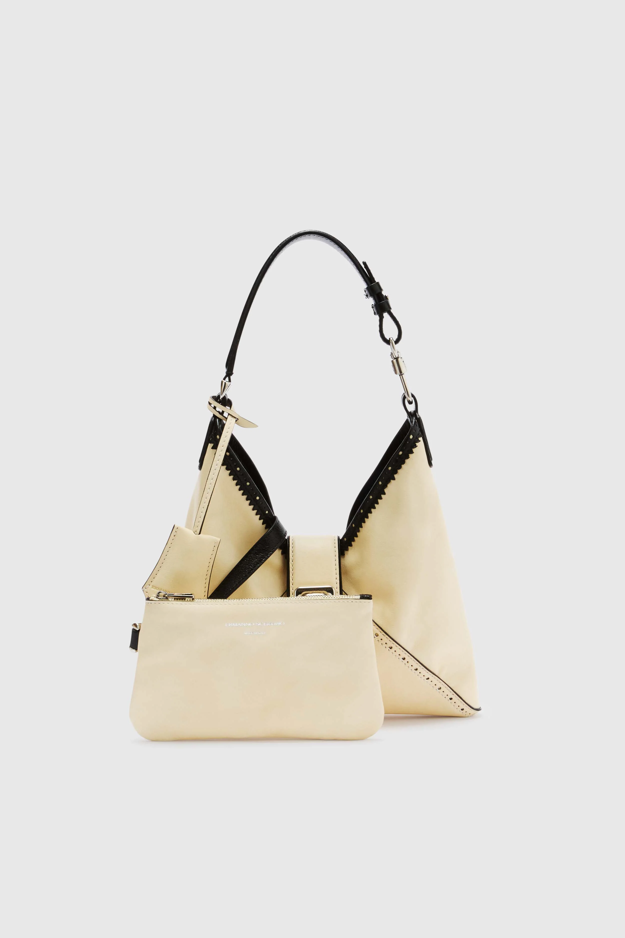 Clio – Mini Hobo Bag in Bicolour Vintage Sheepskin Leather - Image 4