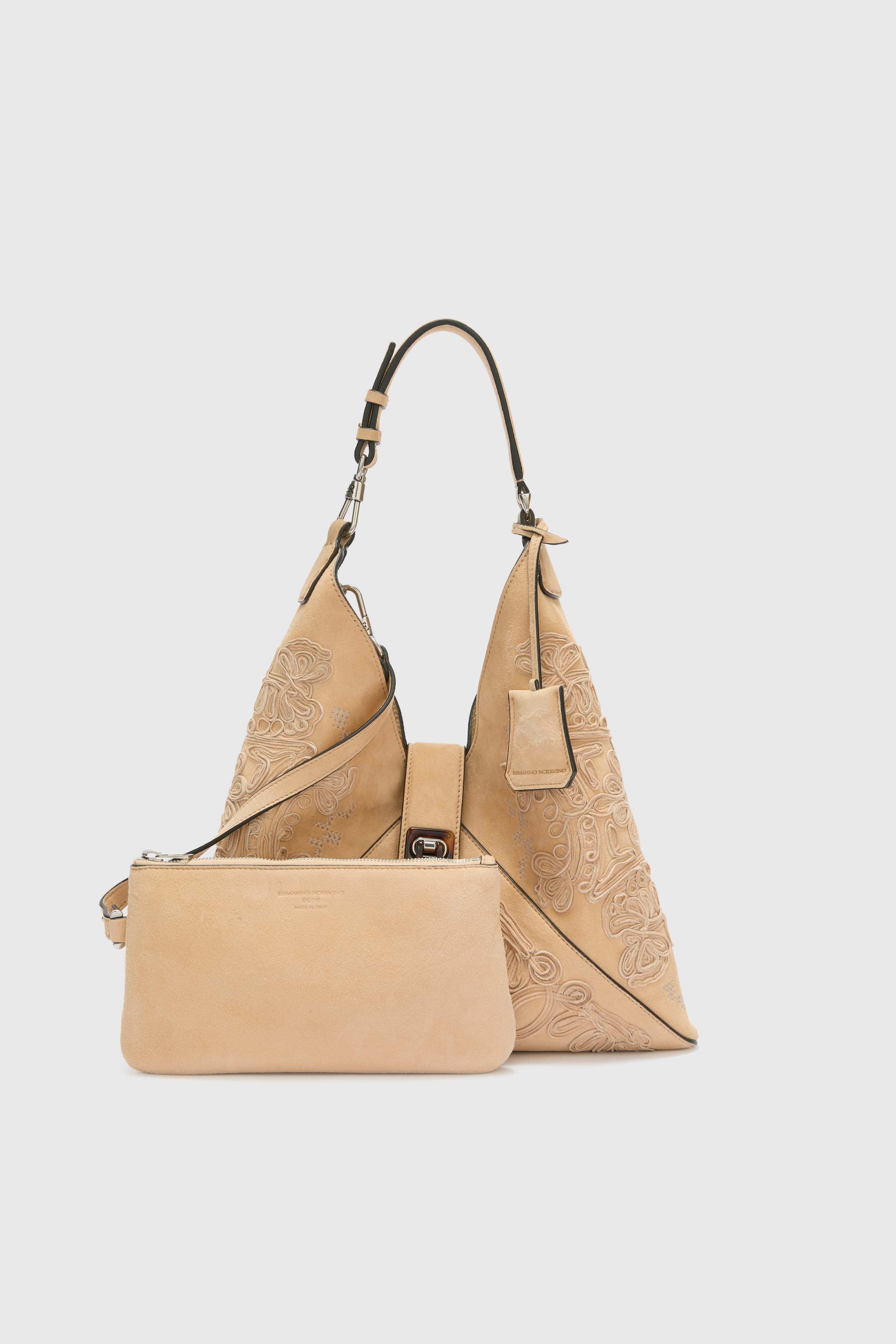 Clio bag in suede with maiolica embroidery - Image 4