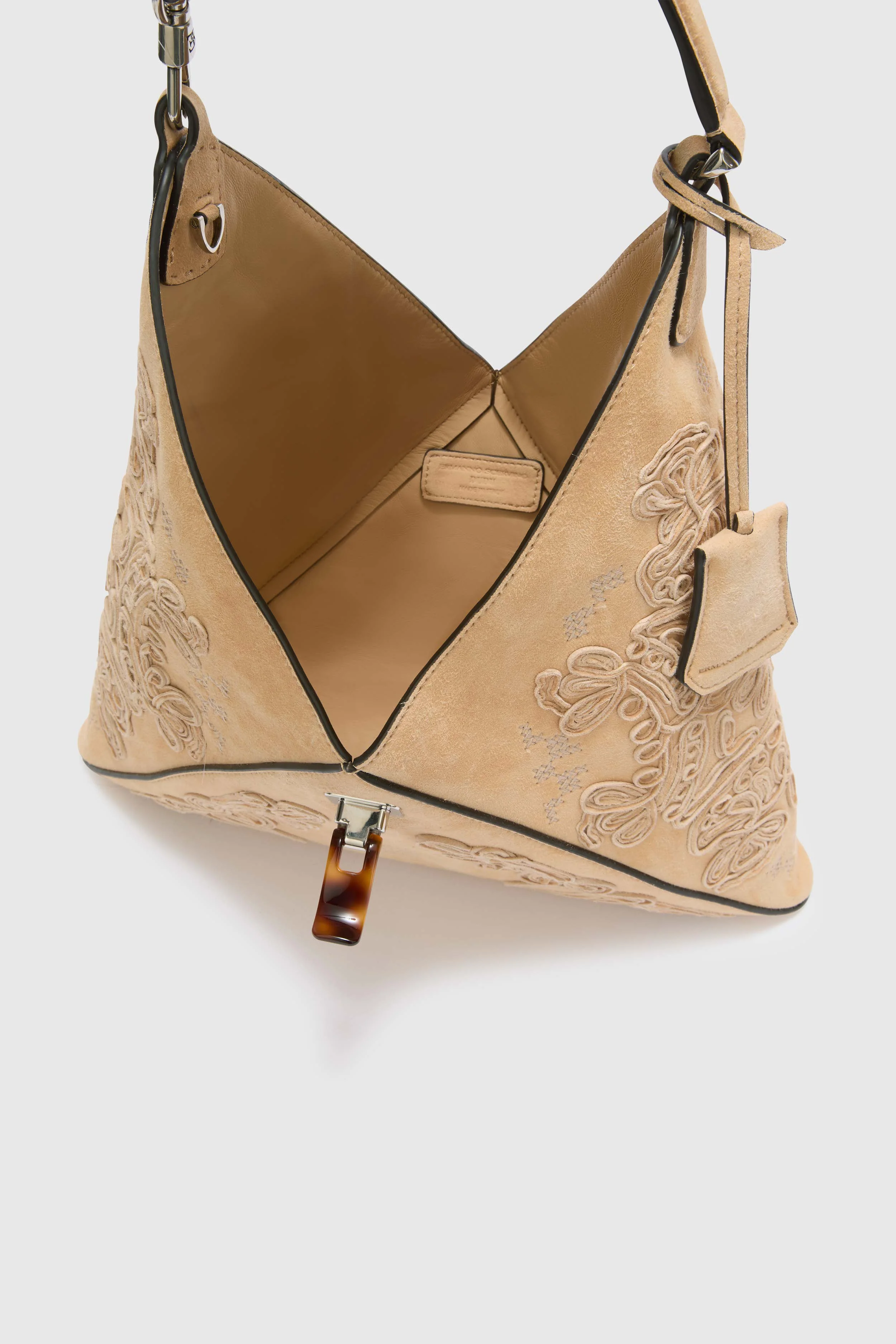 Clio bag in suede with maiolica embroidery - Image 5