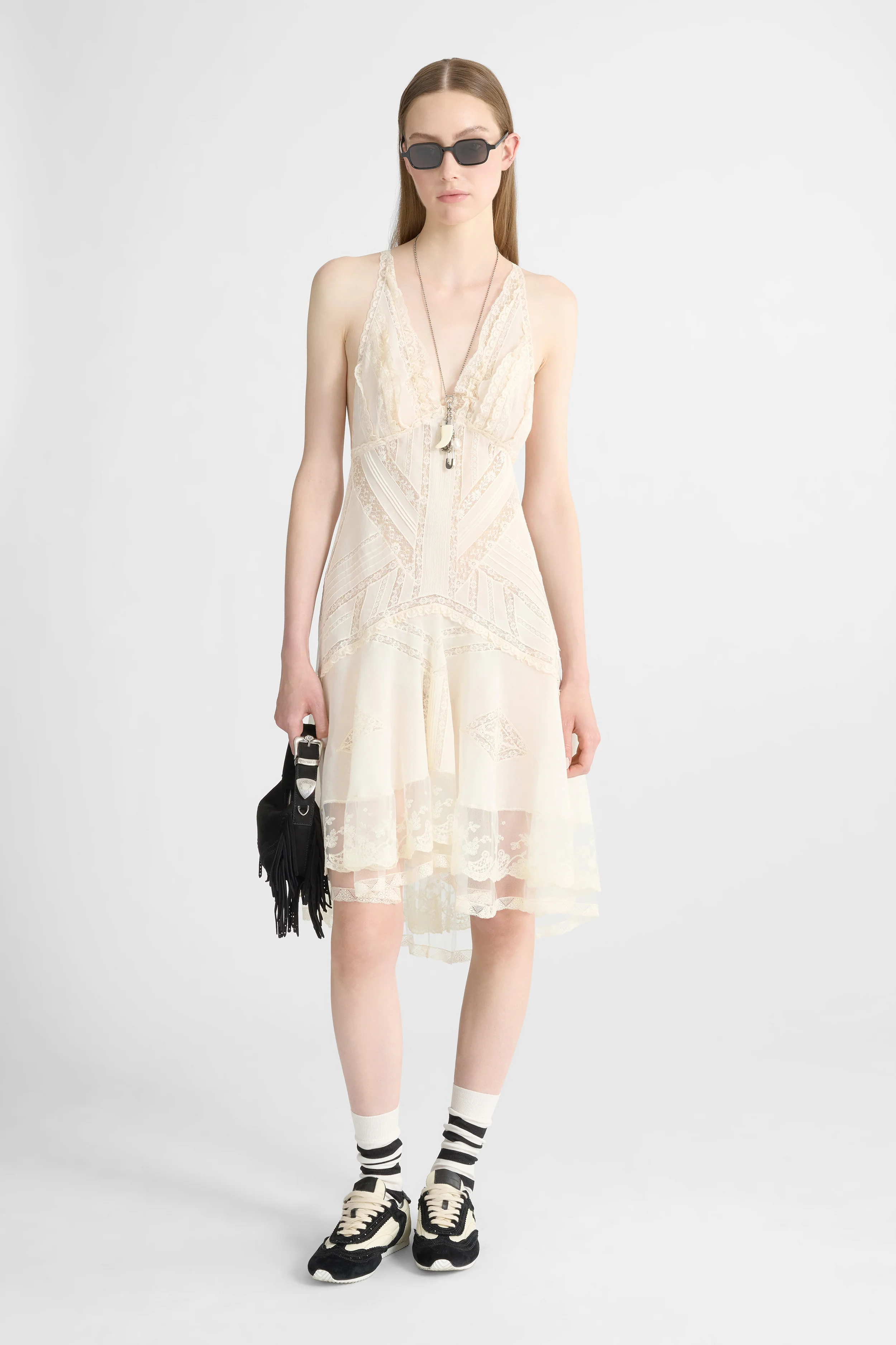 Cotton Muslin and Valencienne Lace Dress - Image 2