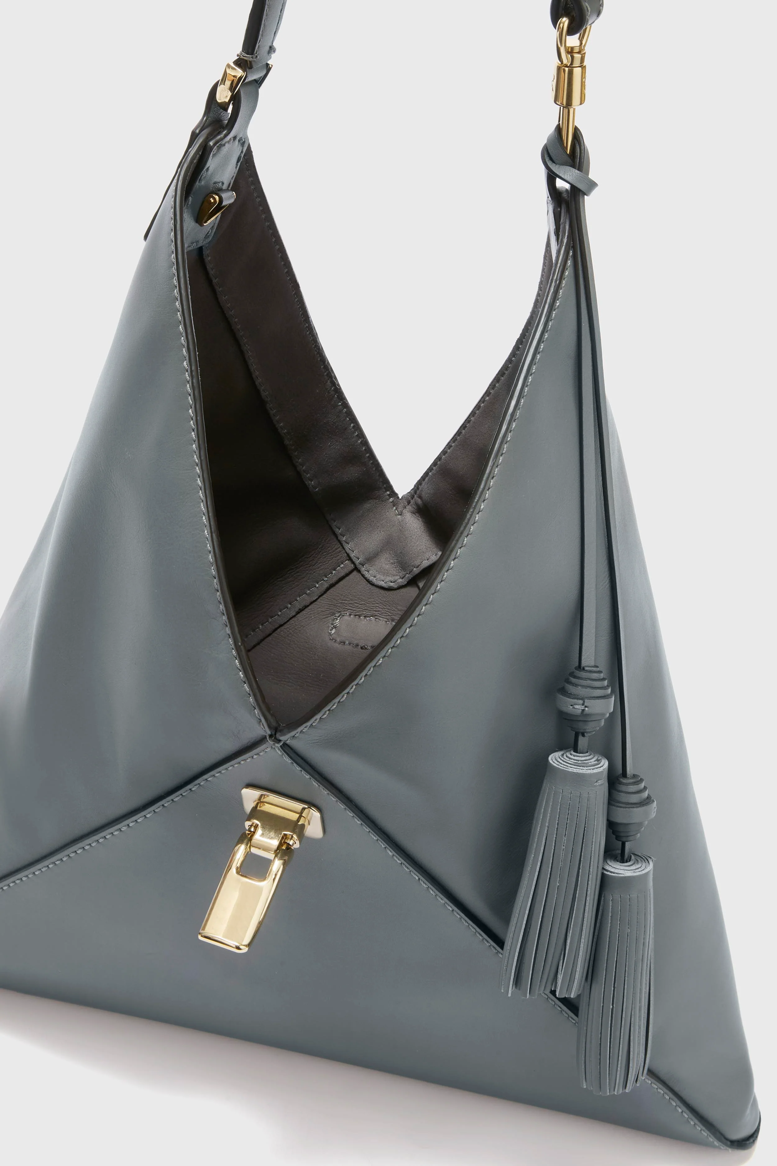 Dark grey smooth calfskin Clio bag - Image 4