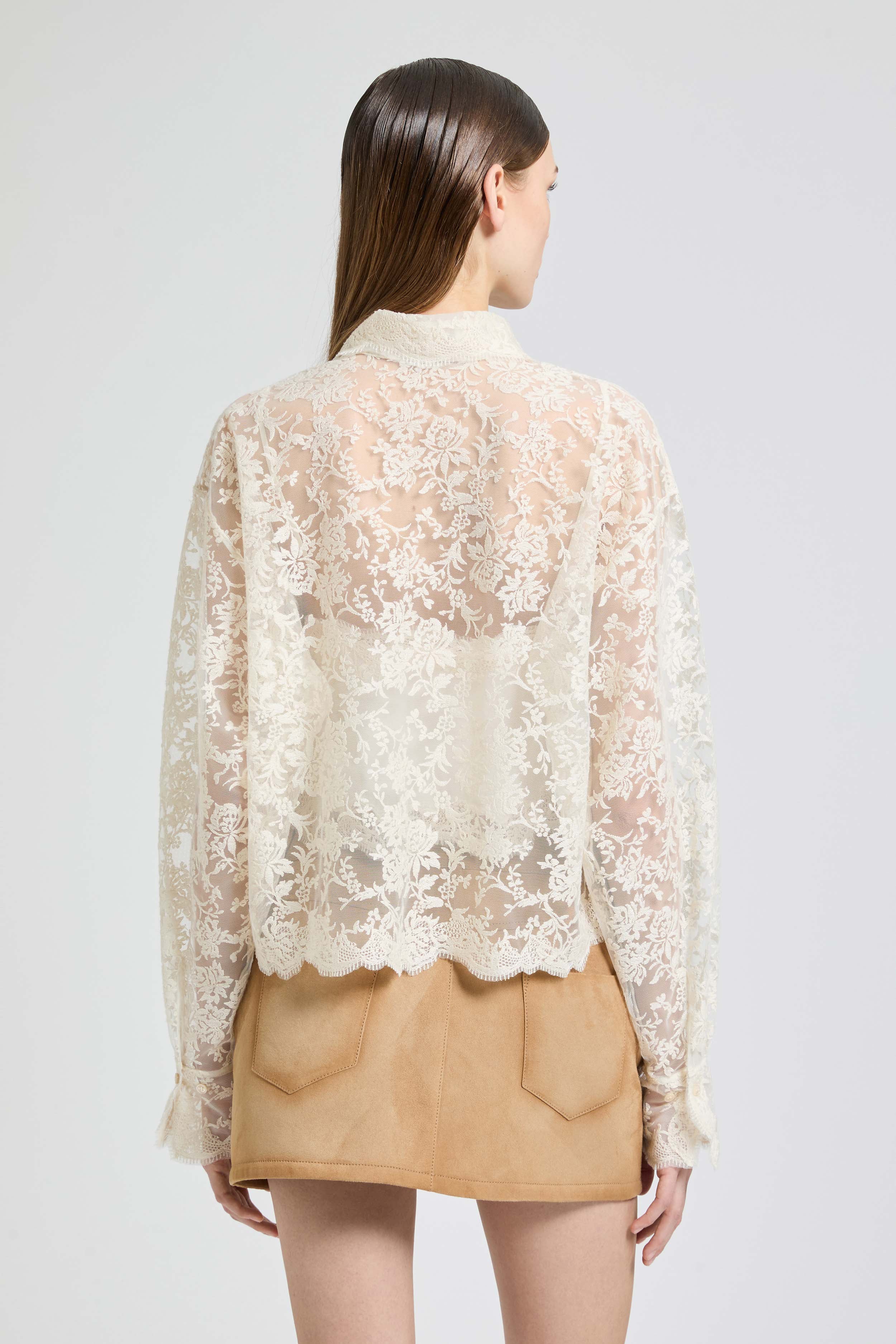 Embroidered tulle shirt with matching top - Image 5