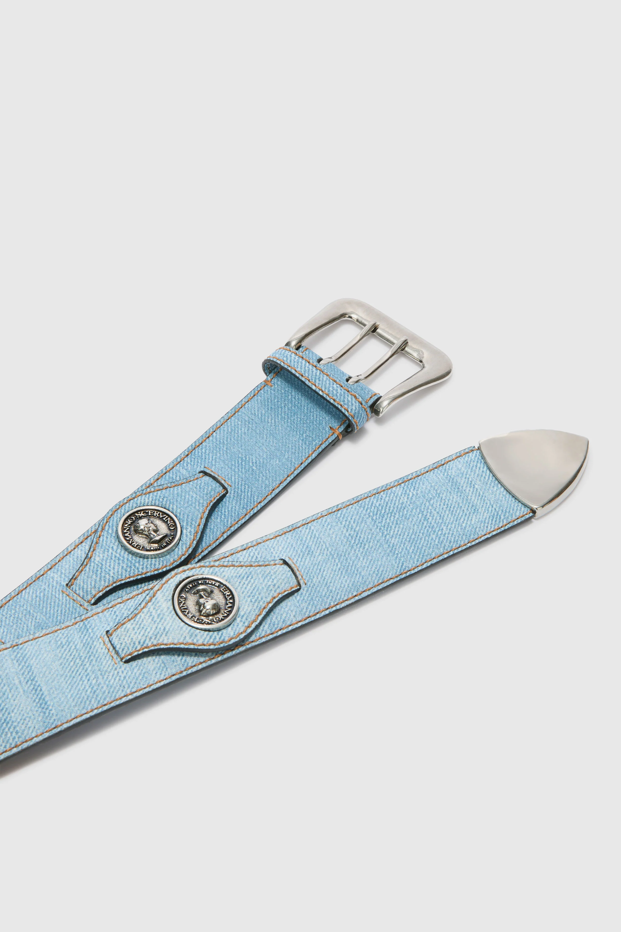 Jeans Print Belt with Coins - Image 3