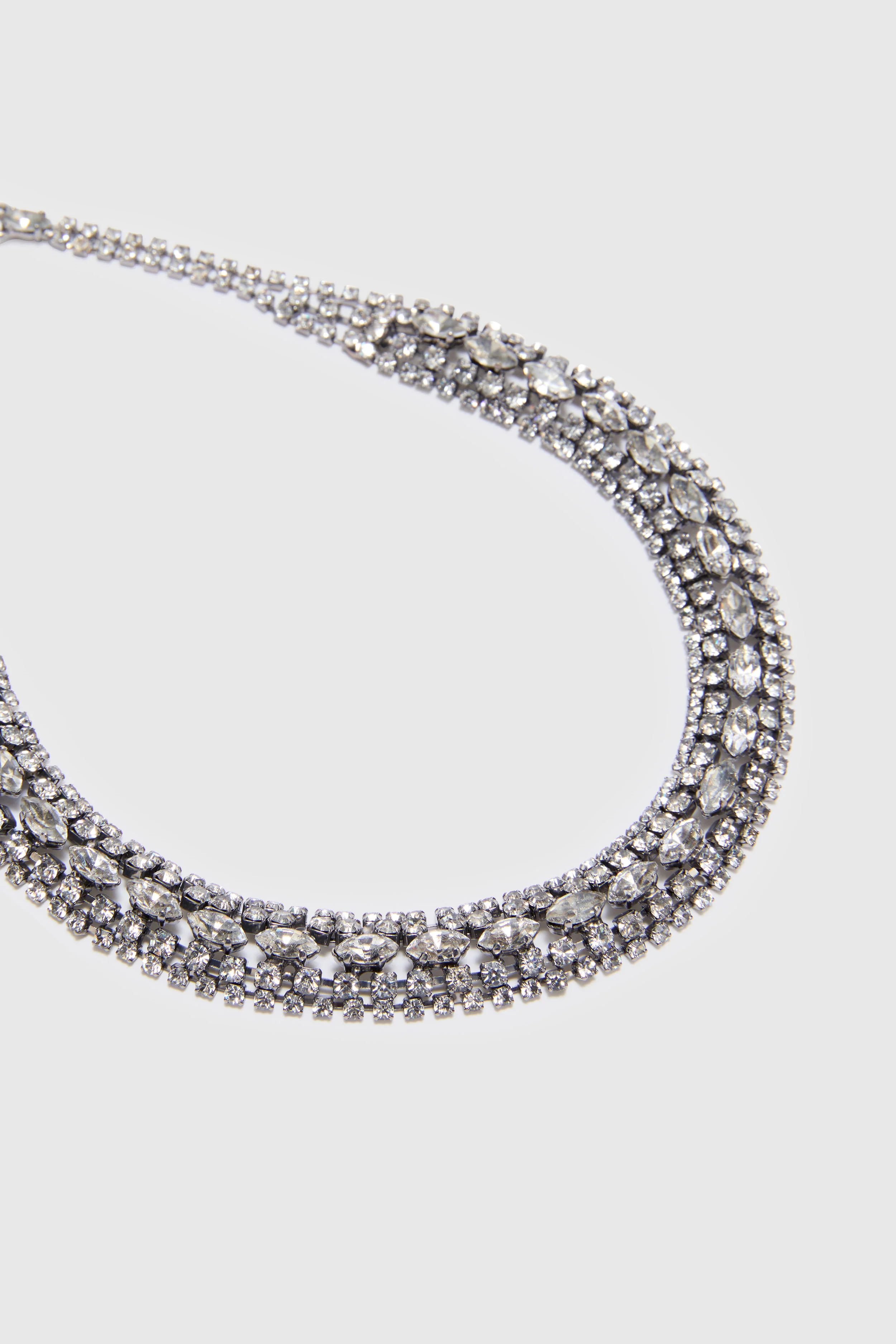 Jewel necklace with hand-set crystals - Image 3