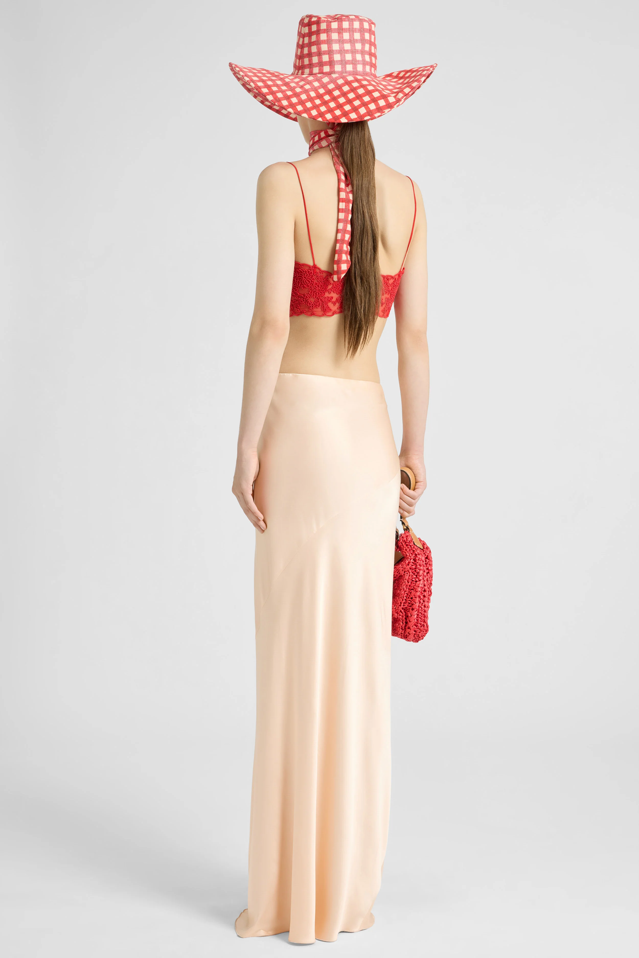 Long Skirt in Matte Viscose Satin - Image 5