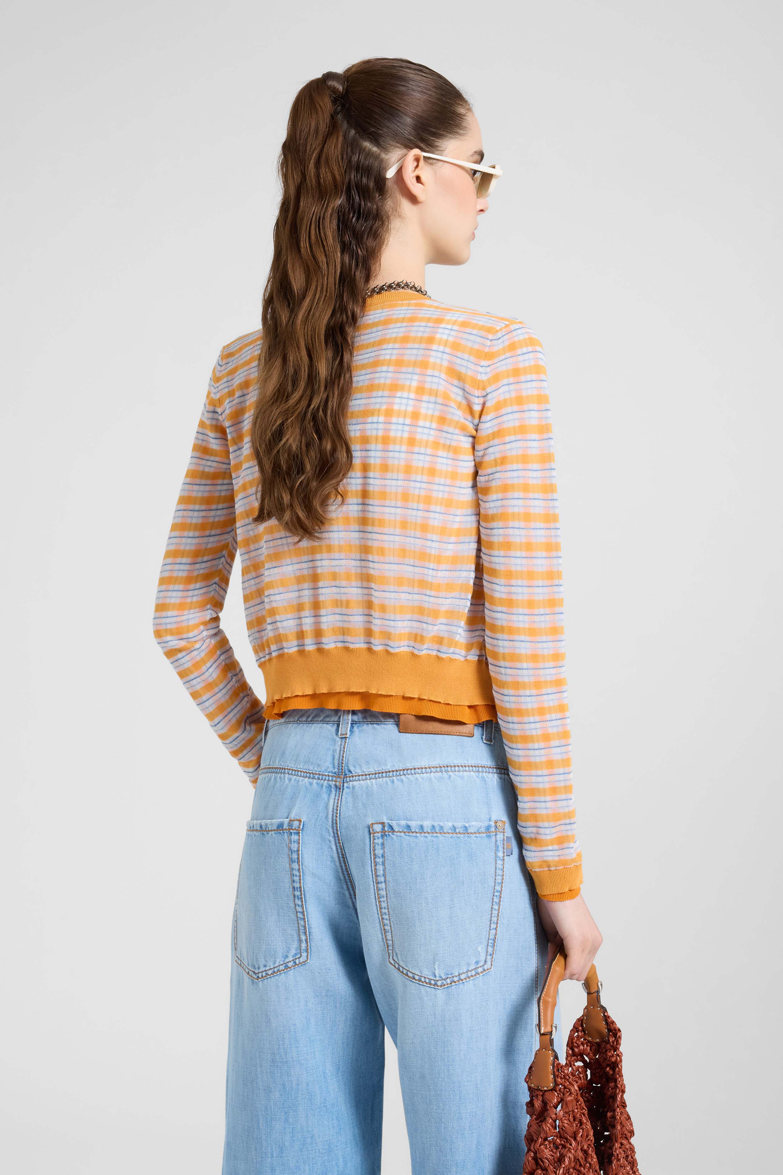 Long-sleeve cardigan with front button closure - Image 4