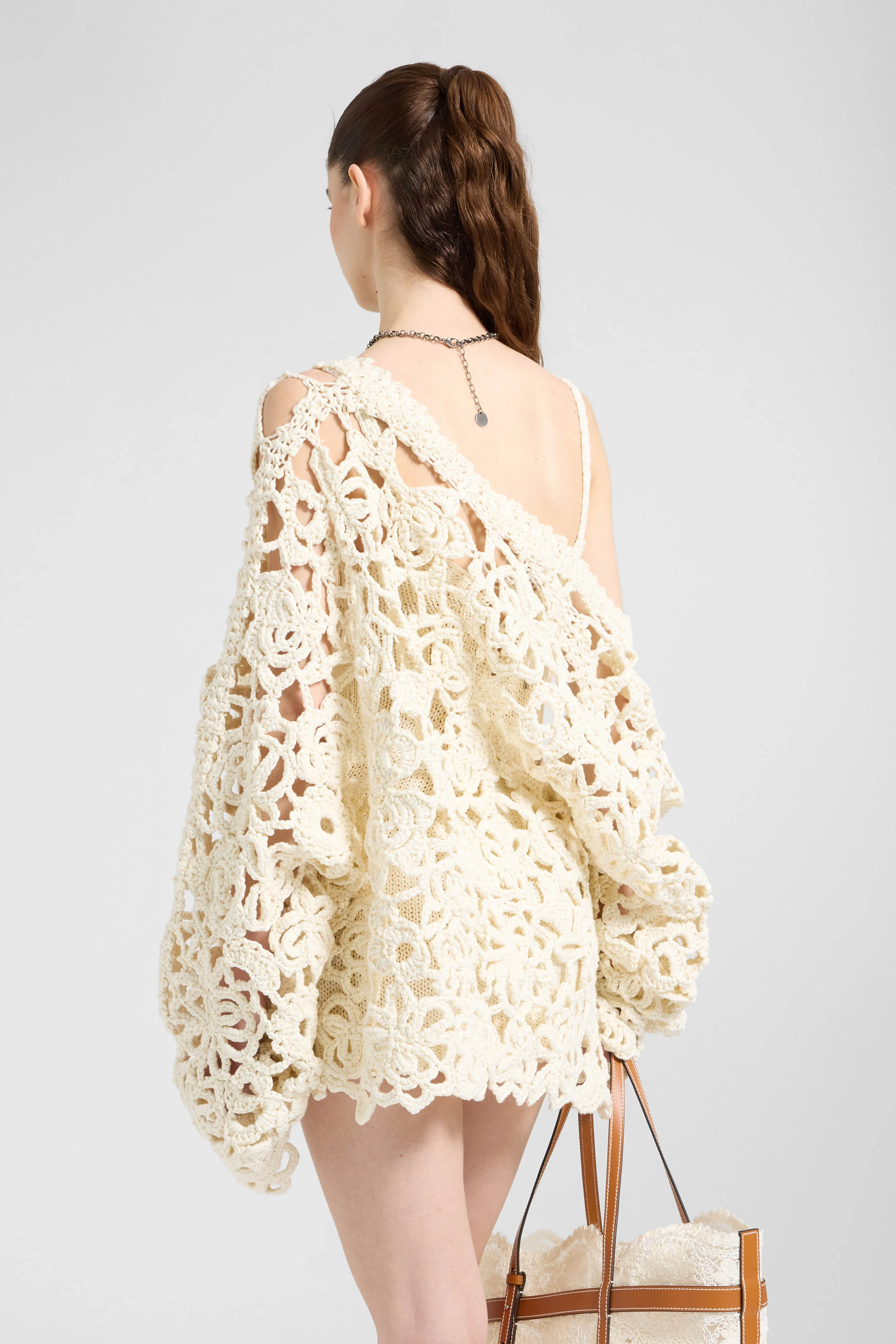 Long-sleeve crochet cotton cardigan «Giardini d’autore» - Image 5