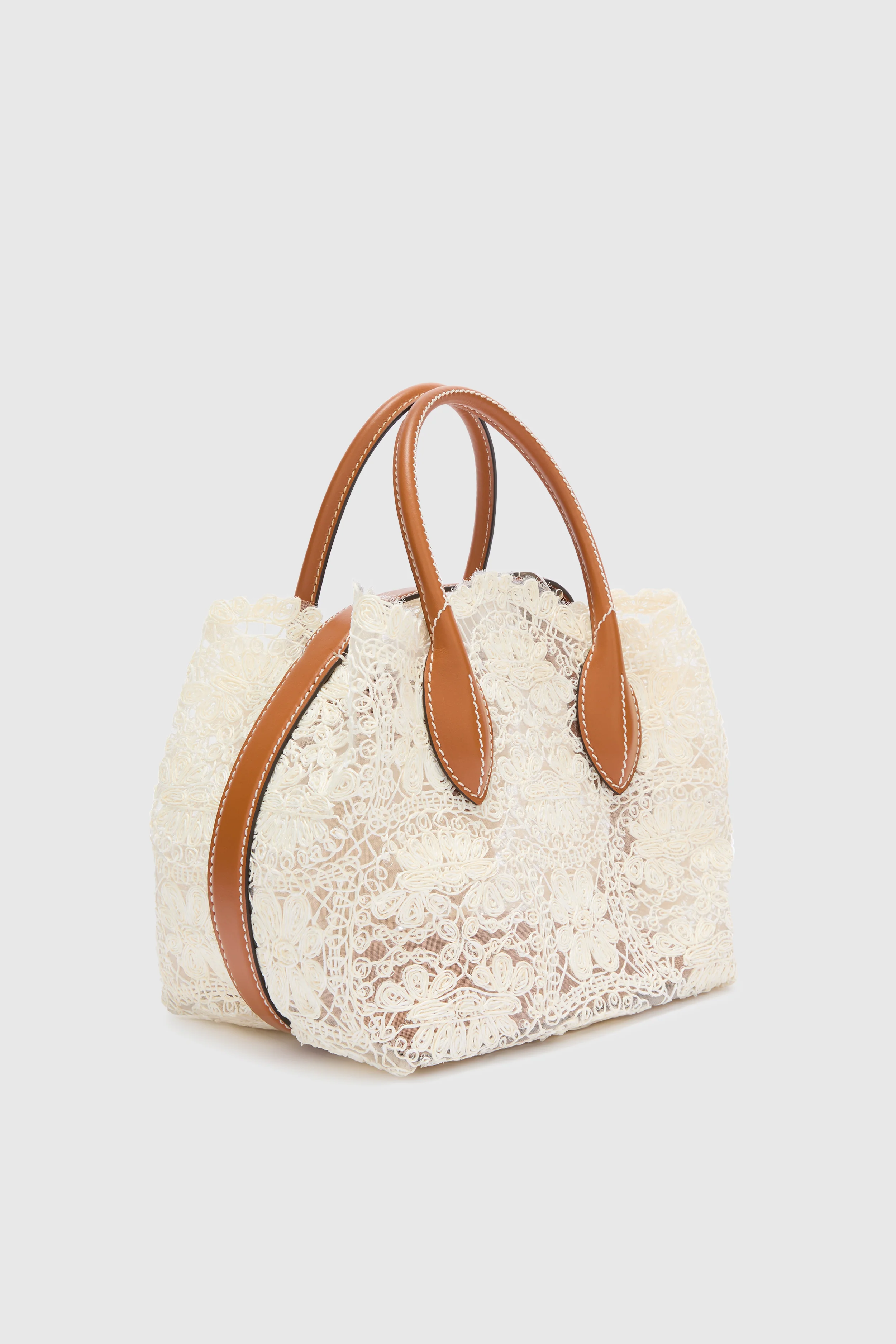 Mini Margot white in raffia lace maiolica - Image 3
