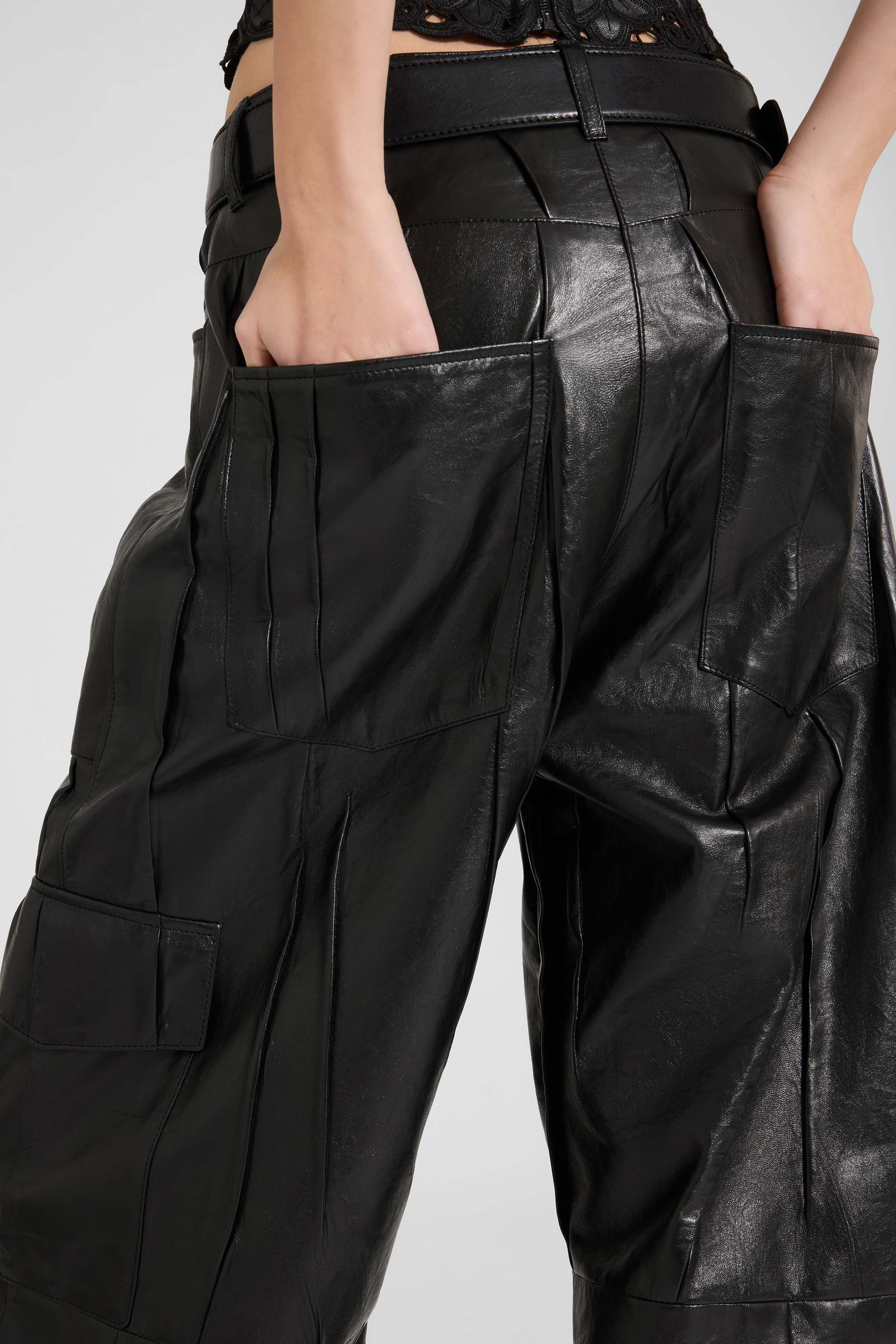 Nappa cargo trousers - Image 6