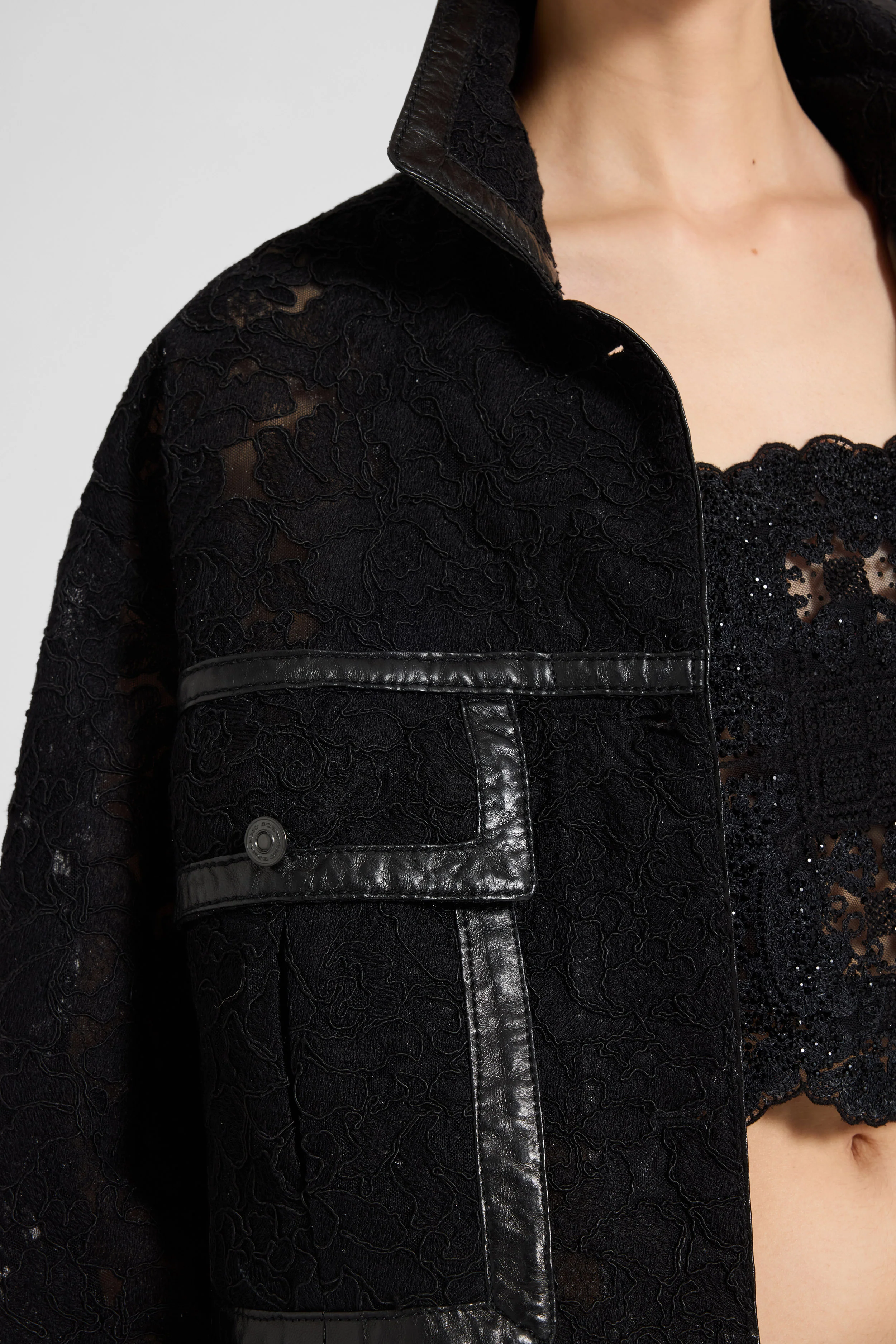 Oversized floral rebrodé lace jacket - Image 4