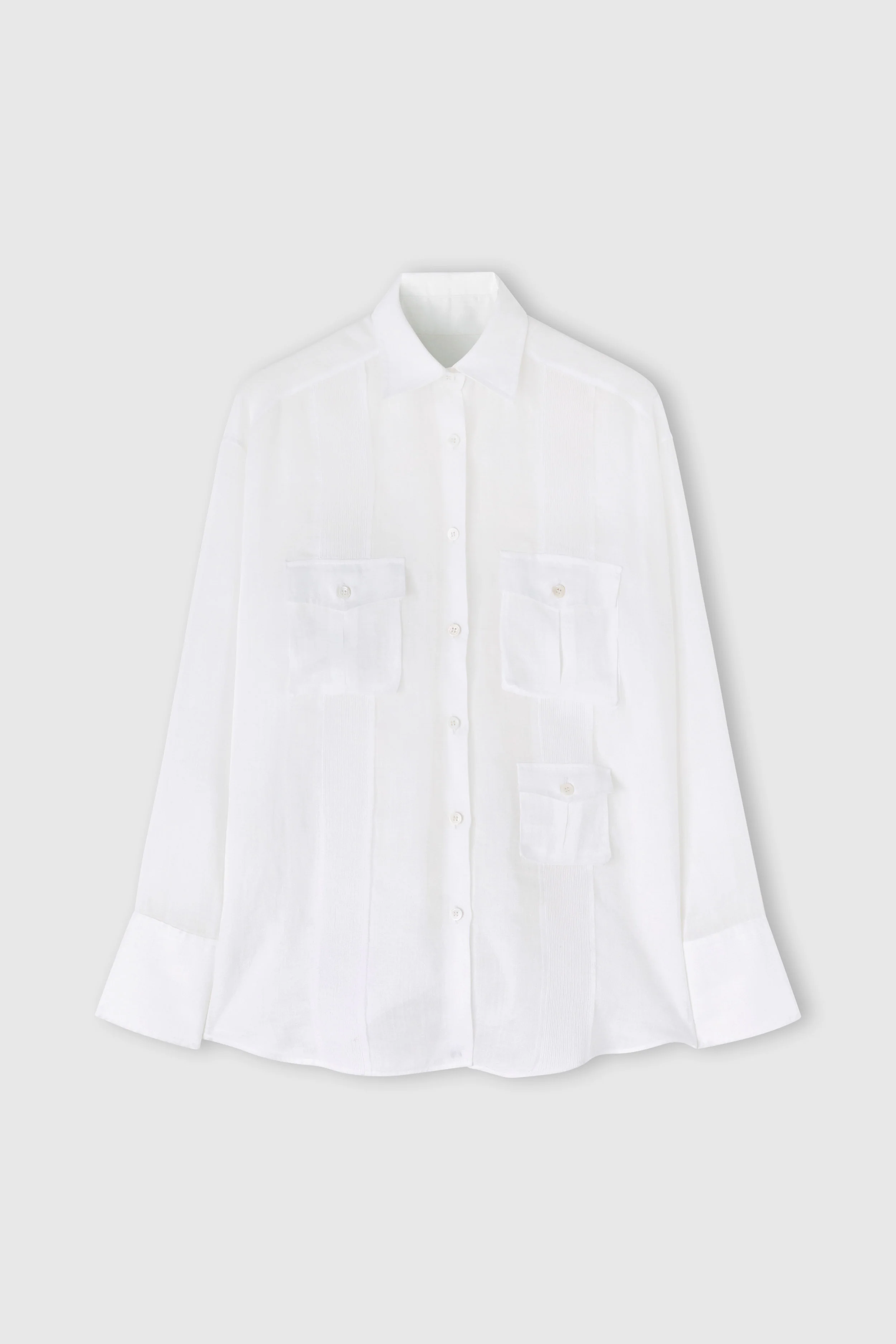 Oversized ramie shirt