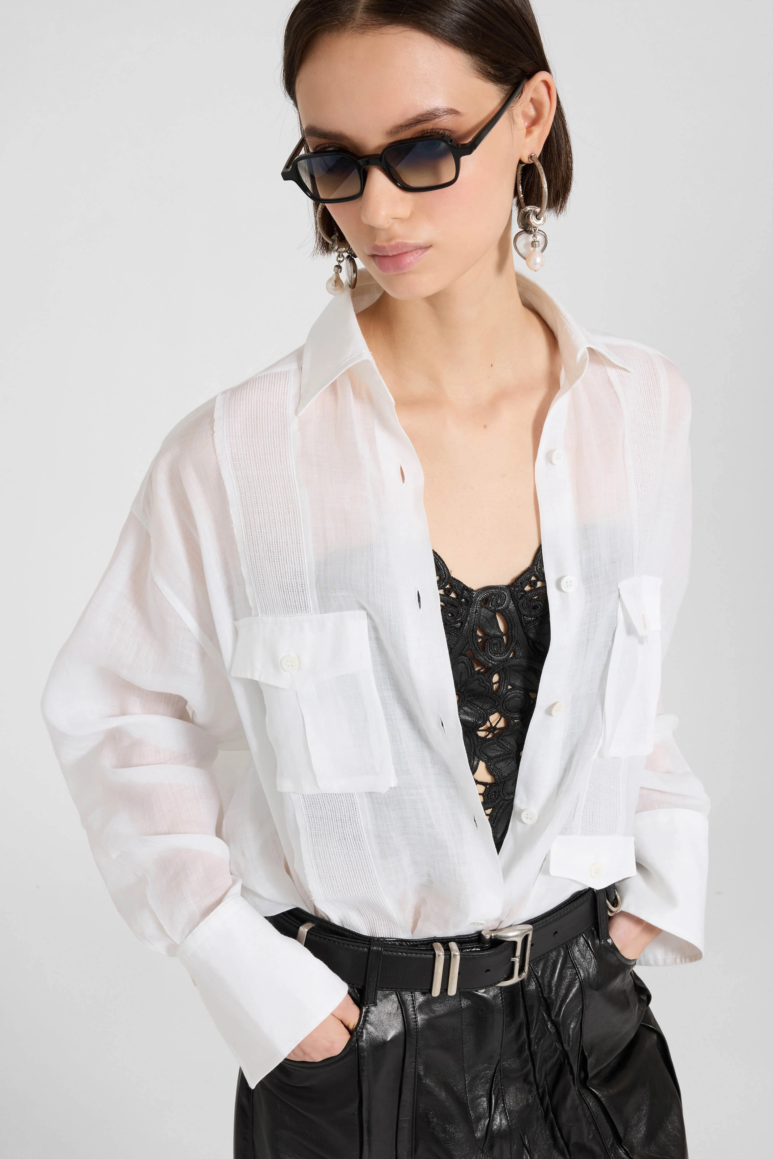 Oversized ramie shirt - Image 2