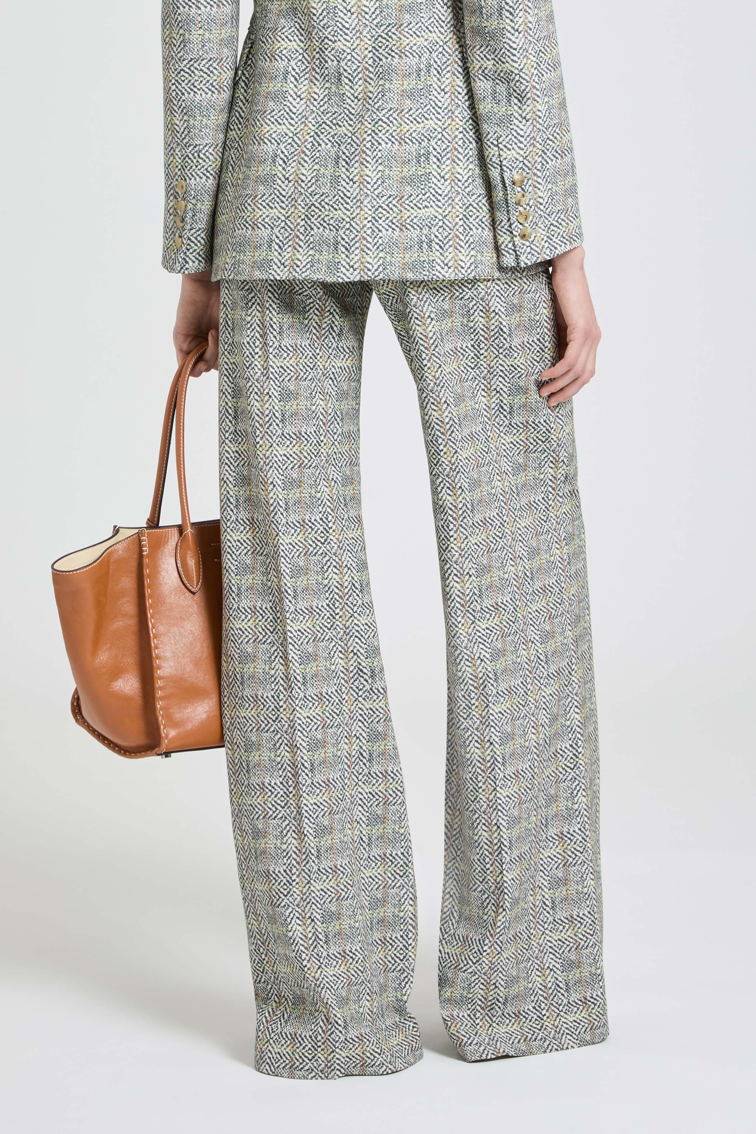 Palazzo Trousers in Pure Viscose Marocain with Resca Print - Image 5