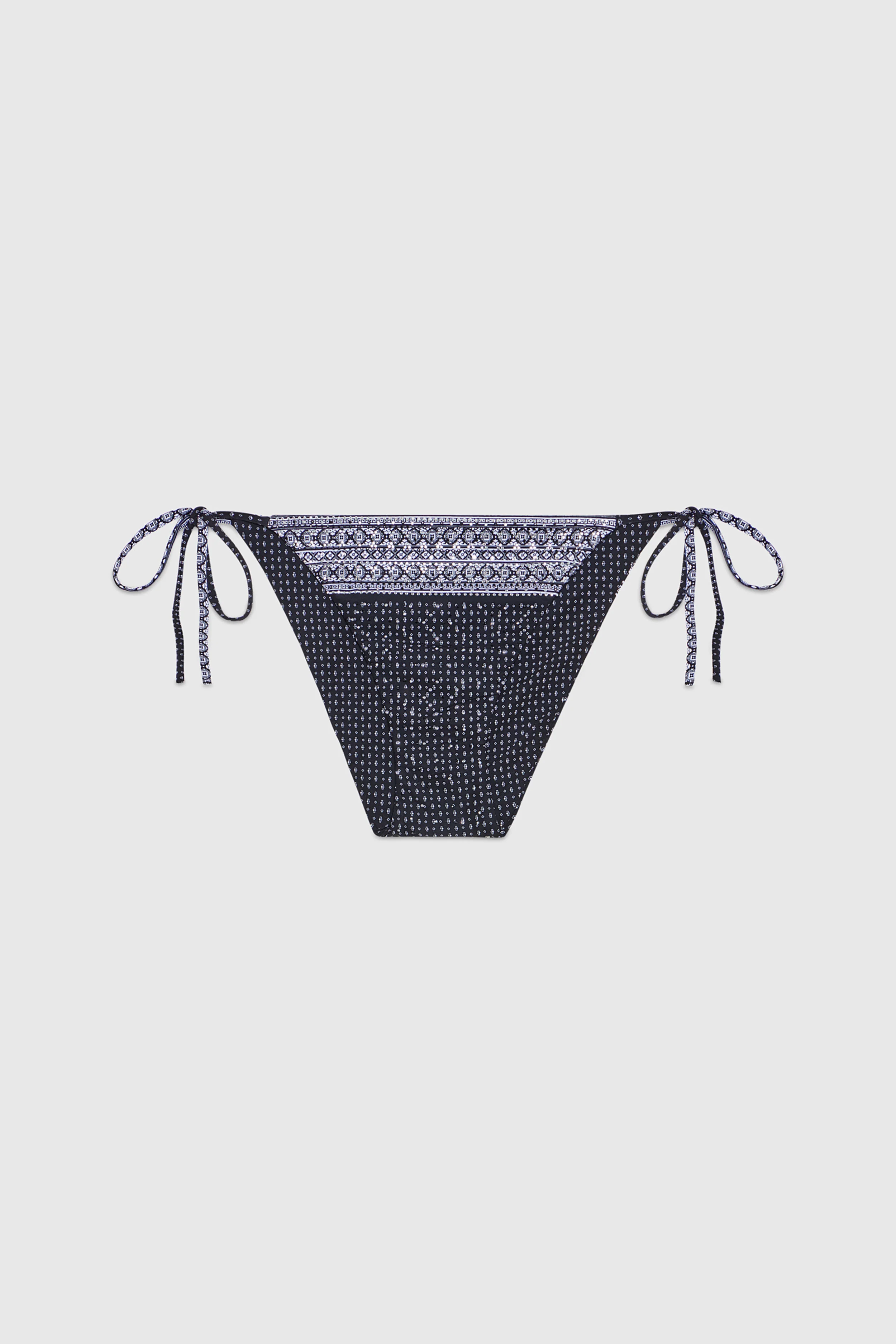 Regular bikini bottoms with side ties in bandana print