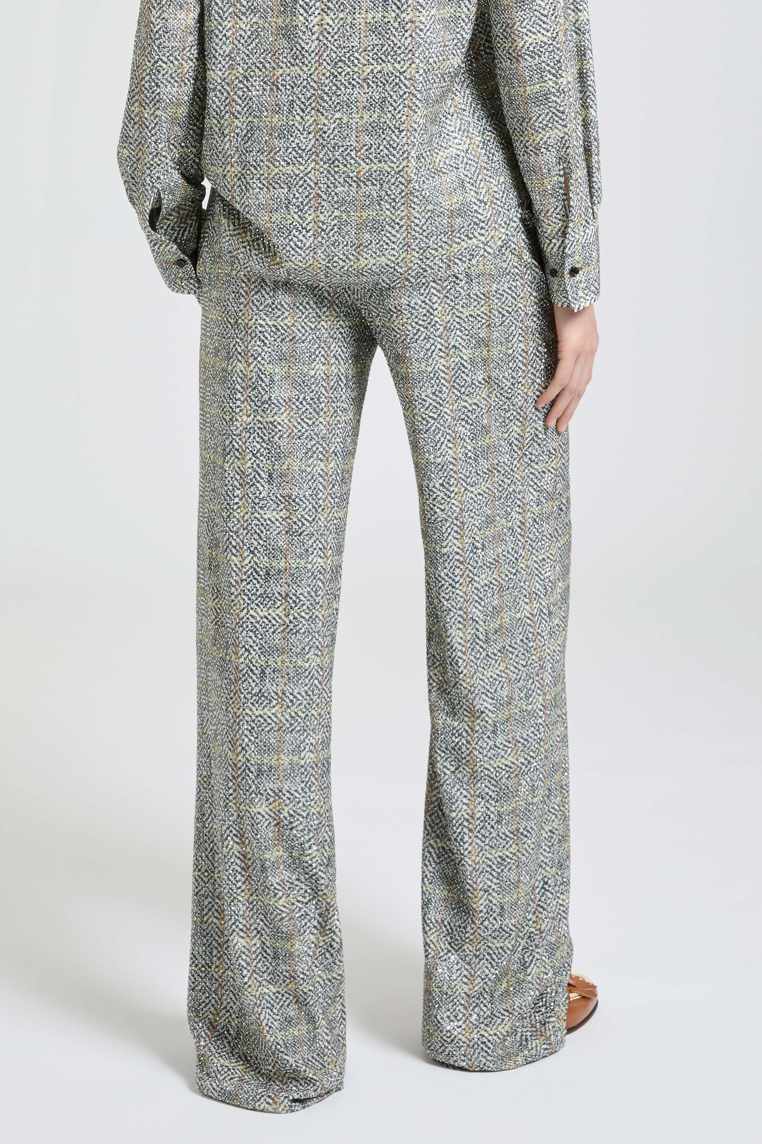 Relaxed tailored trousers in resca-print marocain with tonal crystals - Image 4