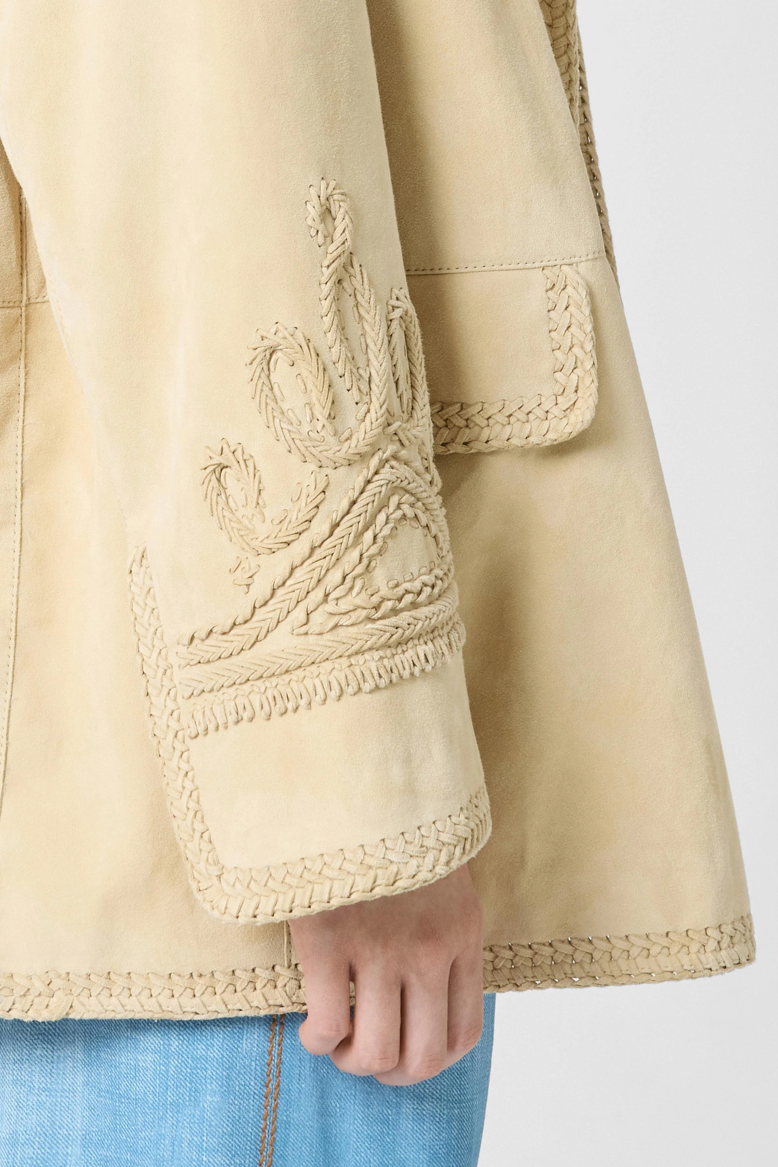 Suede jacket with hand-made embroidery - Image 5