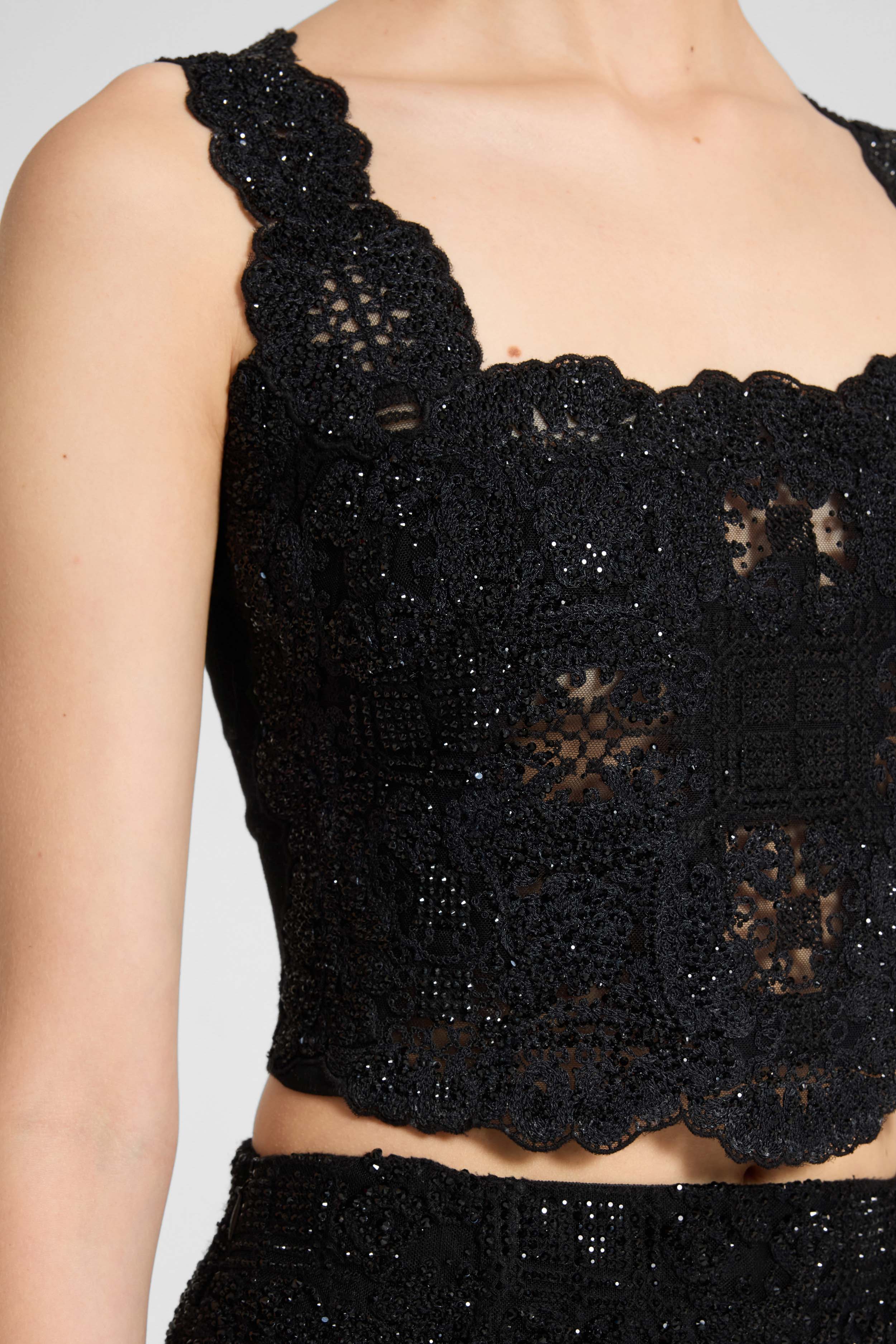 Tile lace top with crystals - Image 4