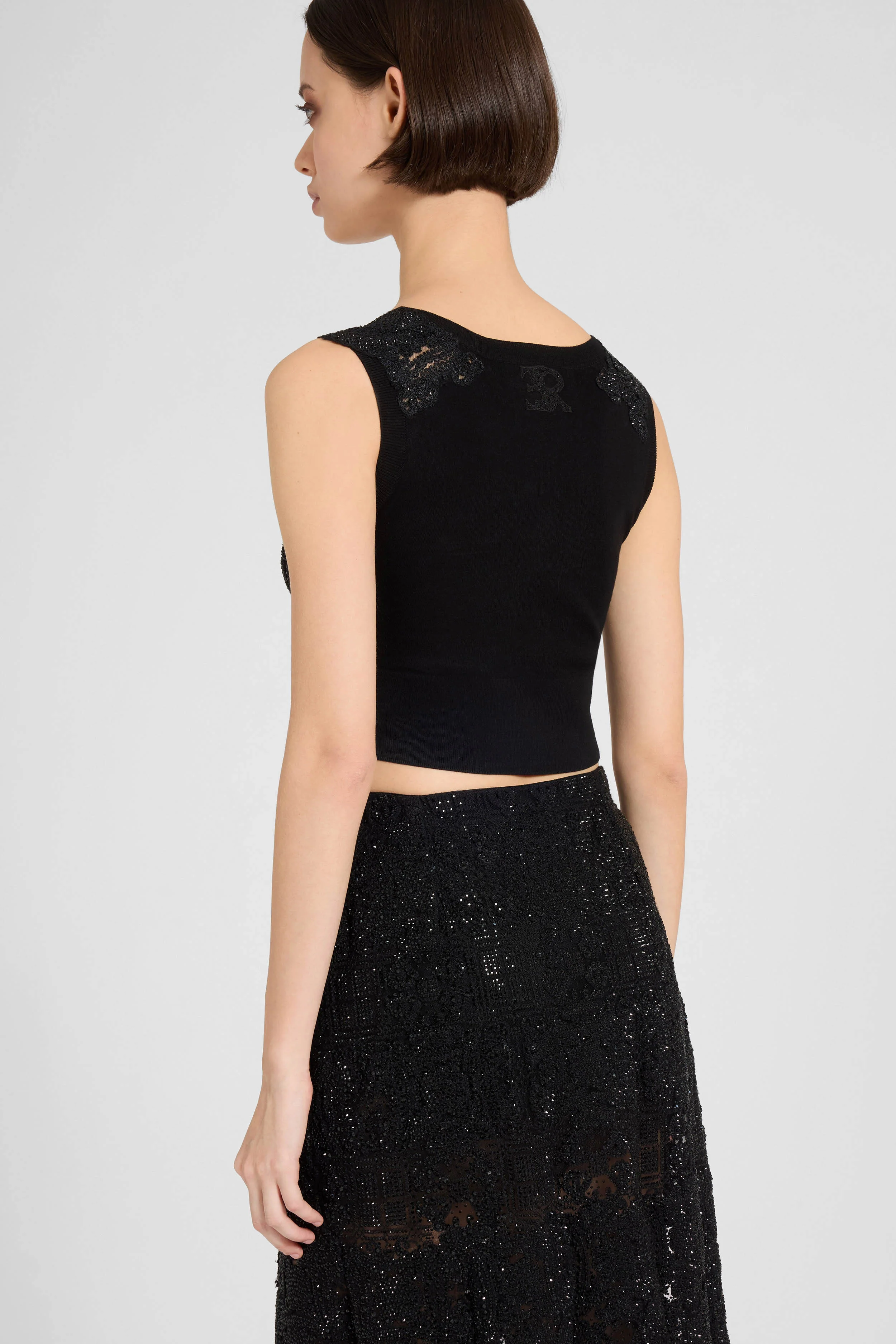 Tile lace top with crystals - Image 5