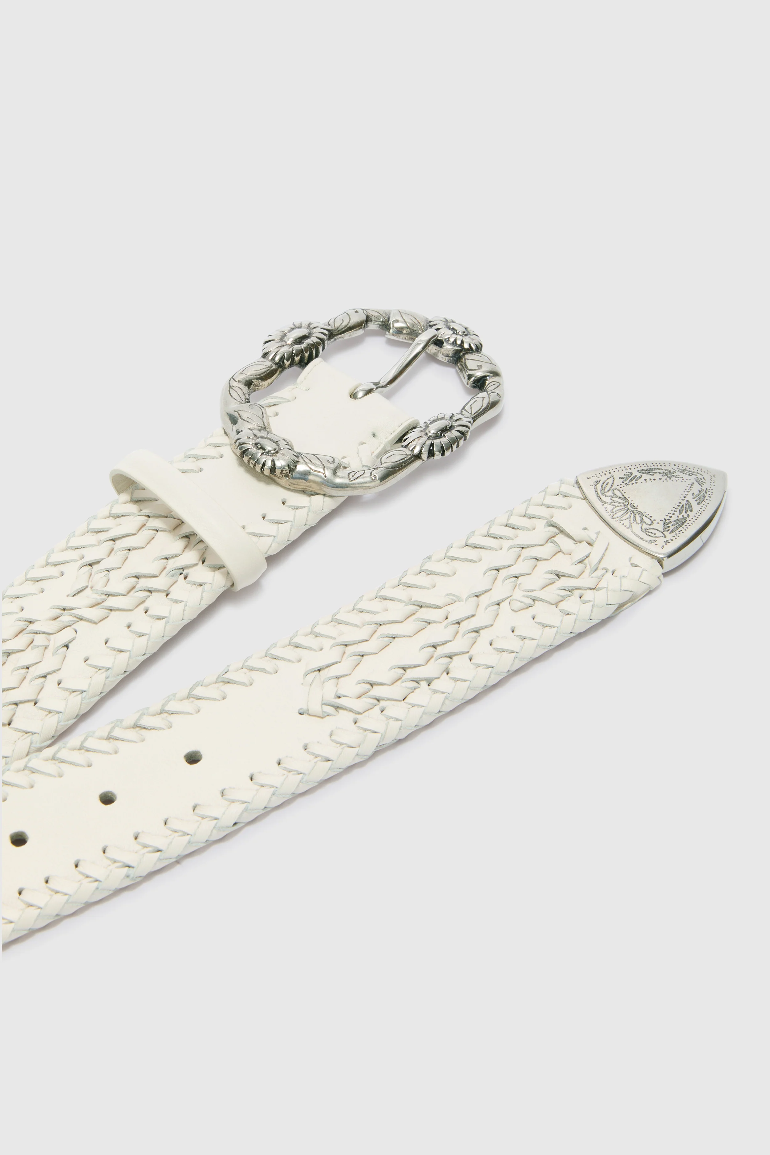 White Belt with Majaro Embroidery - Image 3